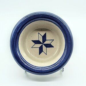 Vintage Brinker Pots 1996 Blue Grey Stoneware Crock Bowl